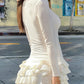 Devine Layered Round Neck Long Sleeve Mini Dress