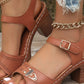 Peep Toe Block Heel Sandals