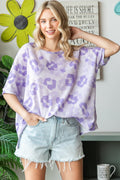 HOPELY Print Waffle Oversized T-Shirt *
