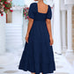 Tiered Smocked Short Sleeve Dress