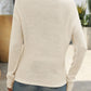 Round Neck Dropped Shoulder Knit Top