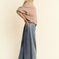Davi & Dani Round Neck Batwing Sleeve Sweater