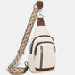 PU Leather Crossbody Bag with Two Detachable Strap