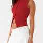 Lovelet Button Up Round Neck Tank