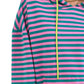 Drawstring Striped Long Sleeve Hoodie