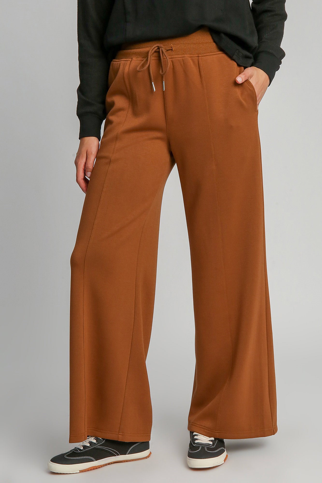 Umgee Drawstring Wide Leg Pants with Pockets *