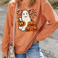 Jack-O'-Lantern Round Neck Long Sleeve Sweatshirt