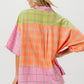 BiBi Plaid Collared Neck Half Sleeve Shirt - Brand BiBi