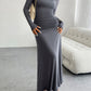 Ruched Long Sleeve Maxi Dress