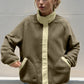 Double Take Snap Down Contrast Fleece Jacket with Pockets