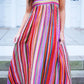Striped Square Neck Cami Maxi Dress