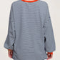 Contrast Striped Long Sleeve Sweatshirt