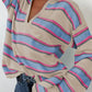 Johnny Collar Long Sleeve Stripe Sweater