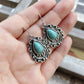 Artificial Turquoise Alloy Teardrop Dangle Earrings
