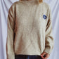 Embroidered Round Neck Dropped Shoulder Sweater