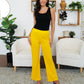 Elastic Waist Bootcut Pants