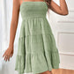 Full Size Smocked Tiered Sleeveless Mini Dress