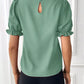 Round Neck Flounce Sleeve Blouse