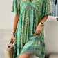 BeyondCute Printed V-Neck Half Sleeve Mini Dress