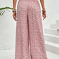 Tied Printed Wide Leg Pants