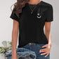 Smile Graphic Round Neck Short Sleeve T-Shirt