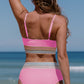 SoChic Scoop Neck Spaghetti Strap Bikini Set