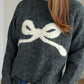 Bow Round Neck Long Sleeve Sweater