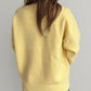 Round Neck Dropped Shoulder Long Sleeve Sweater