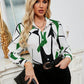 Printed Collared Neck Long Sleeve Shirt