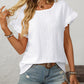 Mandy Eyelet Round Neck Short Sleeve Top