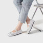 Heavenly PU Leather Studded Flat Loafers