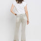 Lovervet Distressed Raw Hem Cropped Flare Jeans