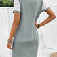 Lace Detail Round Neck Short Sleeve Mini Dress