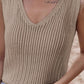 V-Neck Wide Strap Knit Vest