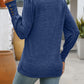 Full Size Decorative Button Round Neck Long Sleeve T-Shirt
