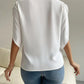 V-Neck Short Sleeve Blouse