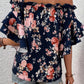 Printed Off-Shoulder Flounce Sleeve Blouse