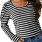 Full Size Striped Round Neck Long Sleeve T-Shirt