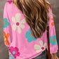 Full Size Printed Round Neck Top