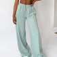 Elastic Waist Wide Leg Pants