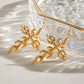 18K Gold-Plated Stainless Steel Cross Earrings