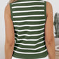 Striped V-Neck Knit Vest