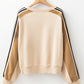 Contrast Round Neck Long Sleeve Sweatshirt