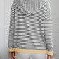 Mandy Striped Long Sleeve Hooded Knit Top