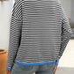 Mandy Striped Round Neck Long Sleeve Sweater