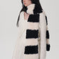Fuzzy Contrast Striped Scarf
