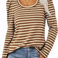 Full Size Striped Round Neck Long Sleeve T-Shirt