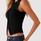 Lovelet Button Up Round Neck Tank