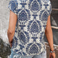 Printed Short Sleeve Blouse