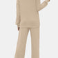 Round Neck Long Sleeve Top and Pants Set